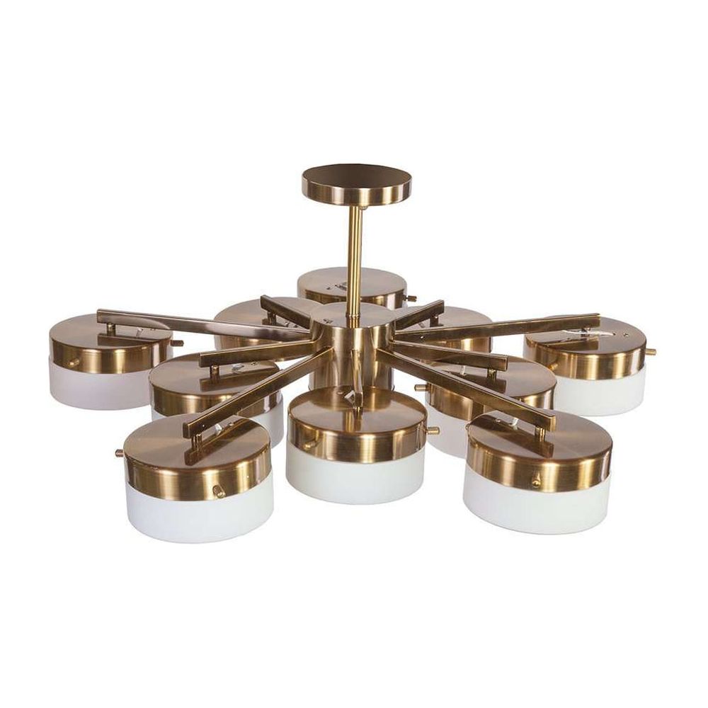 mid century replica Gio Ponti Inspired Brass Ceiling Light
