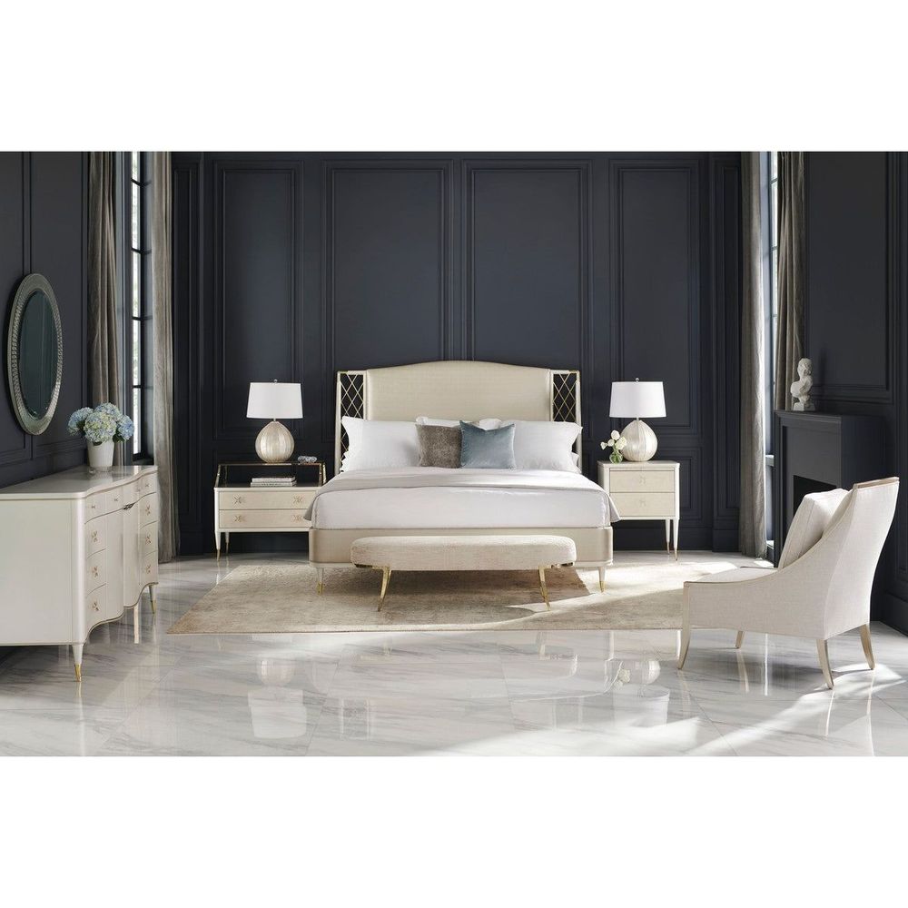 Nova - King - White, Gold, Beige