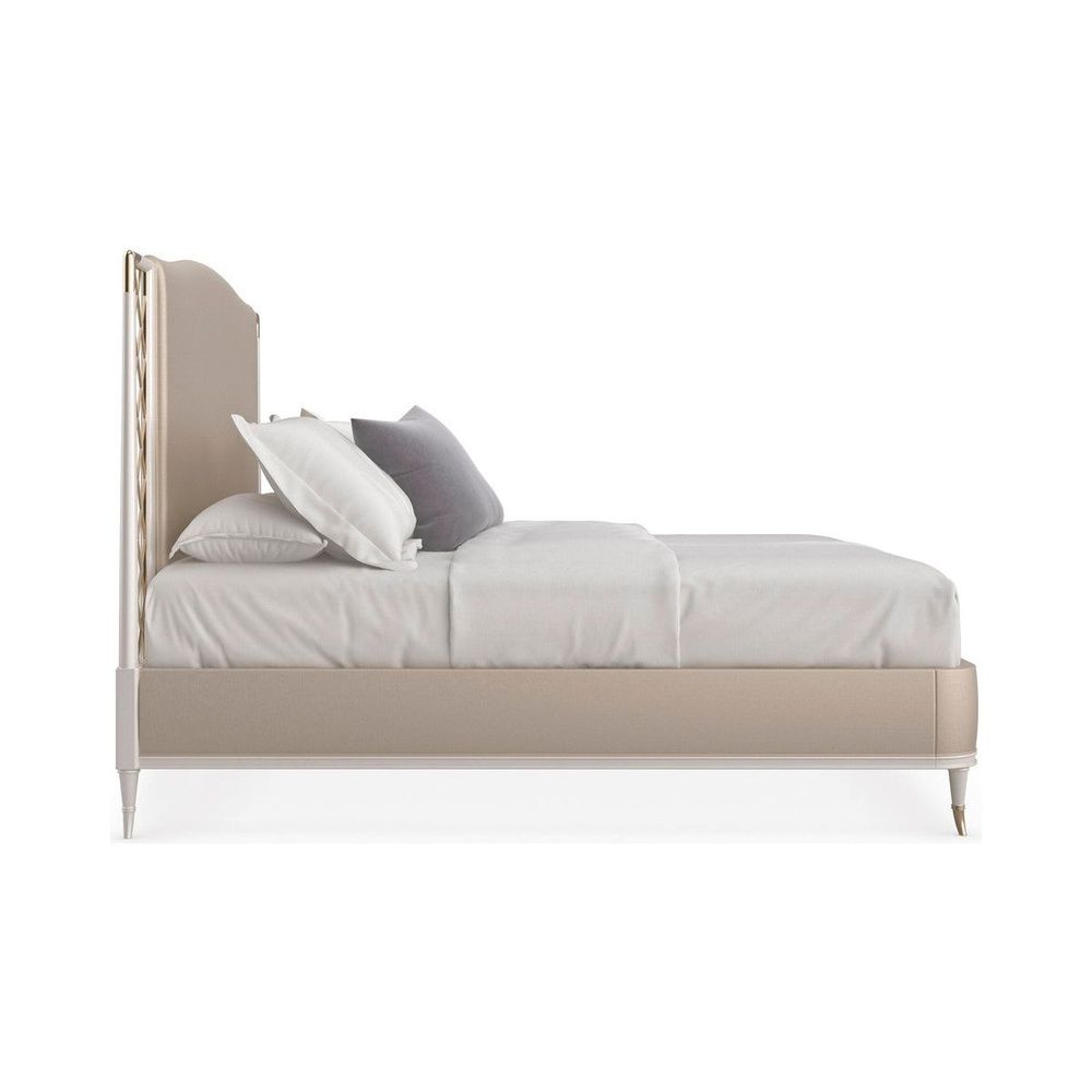 Beds Nova - King - White, Gold, Beige