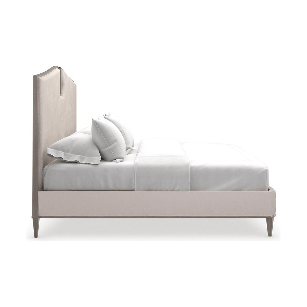Anthem Uph Queen Bed - Brown, Gold, Beige