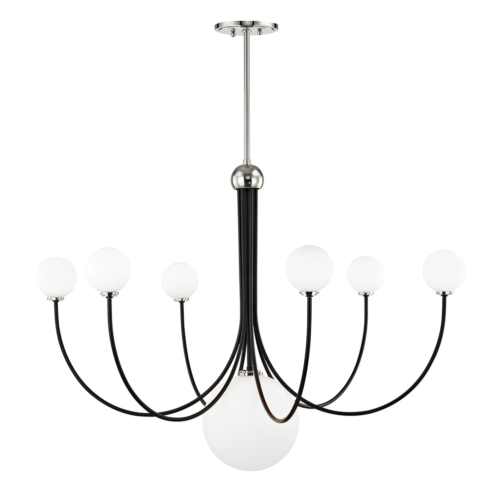 Coco 7 Light Chandelier-Mitzi-HVL-H234807-PN/BK-ChandeliersPolished Nickel-2-France and Son