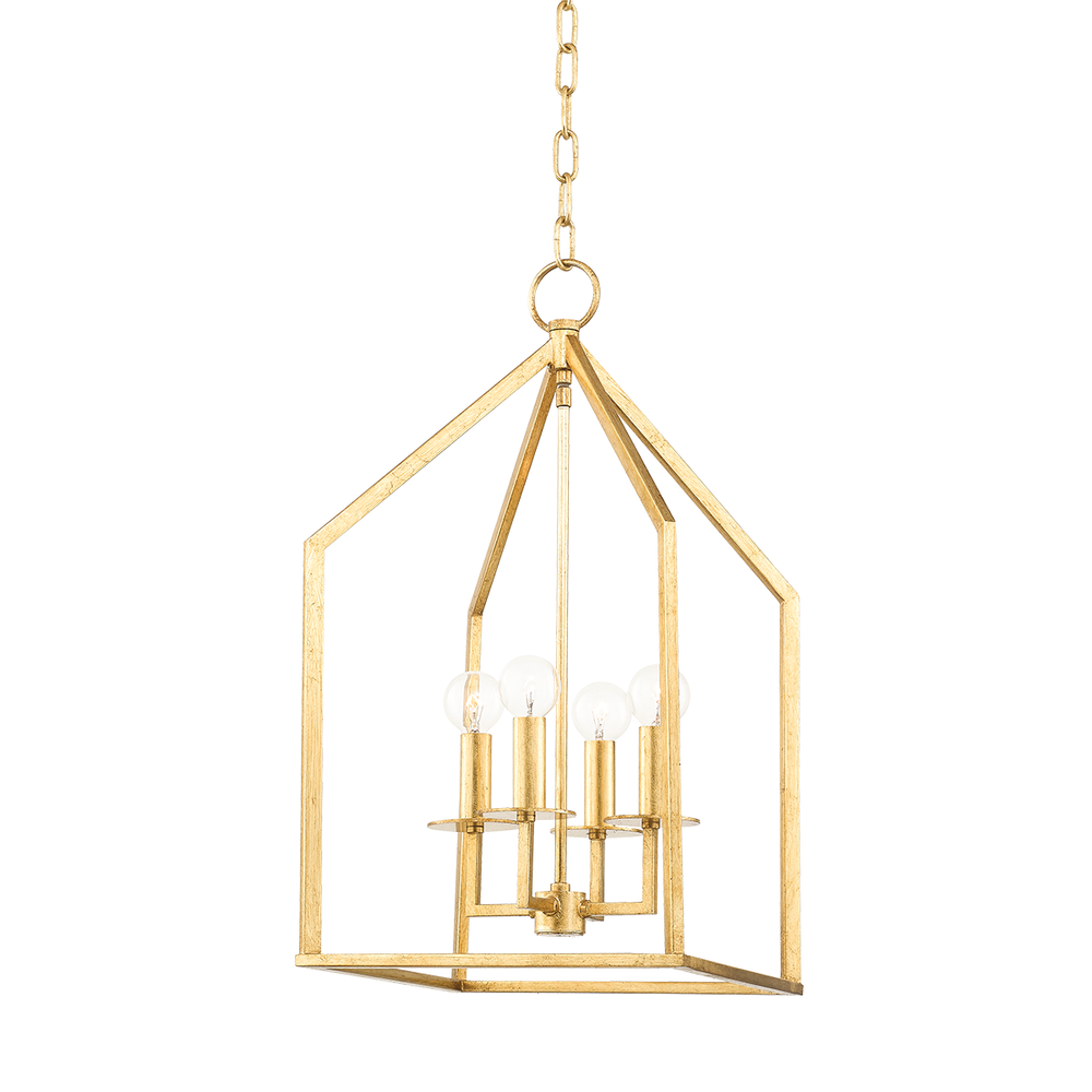Lena 4 Light Small Pendant-Mitzi-H514704S-GL-PendantsGold Leaf-2-France and Son