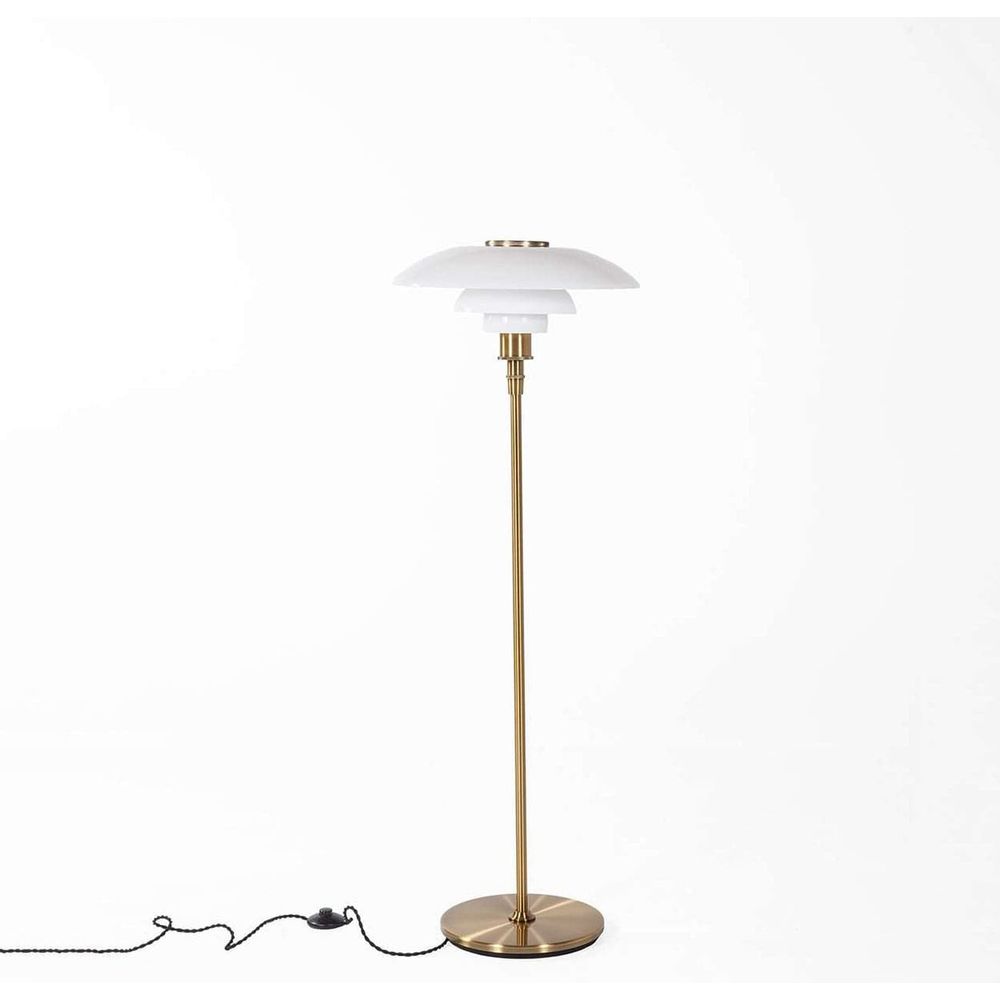 Mid-Century Modern Reproduction Henningsen 4.5/3.5 Floor Lamp - Brass