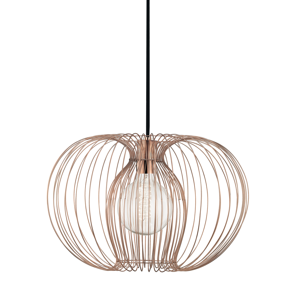 Jasmine 1 Light Large Pendant-Mitzi-HVL-H181701L-POC-PendantsPolished Copper-2-France and Son
