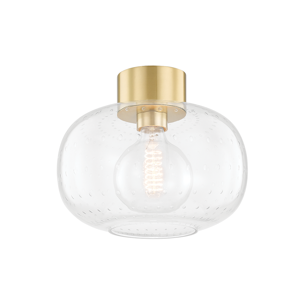 Harlow 1 Light Flush Mount-Mitzi-HVL-H403501-AGB-Flush MountsAged Brass-1-France and Son