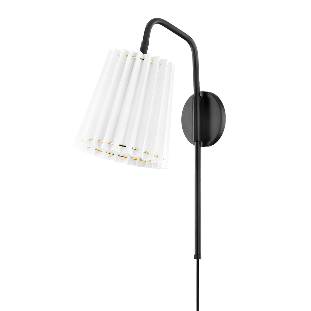 Demi 1 Light Portable Wall Scone-Mitzi-HVL-HL476101-SBK-Wall LightingSoft Black-2-France and Son