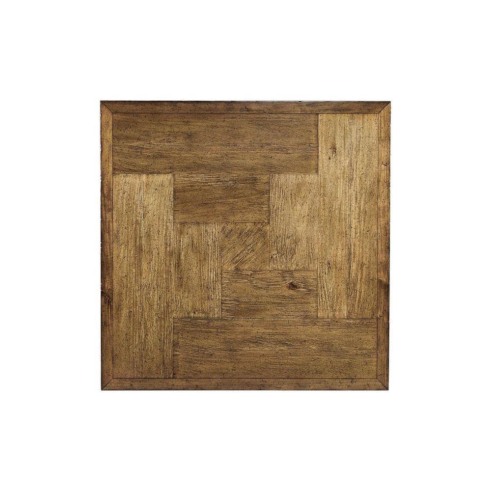 Square Coffee Table with Iron Base by Jonathan Charles