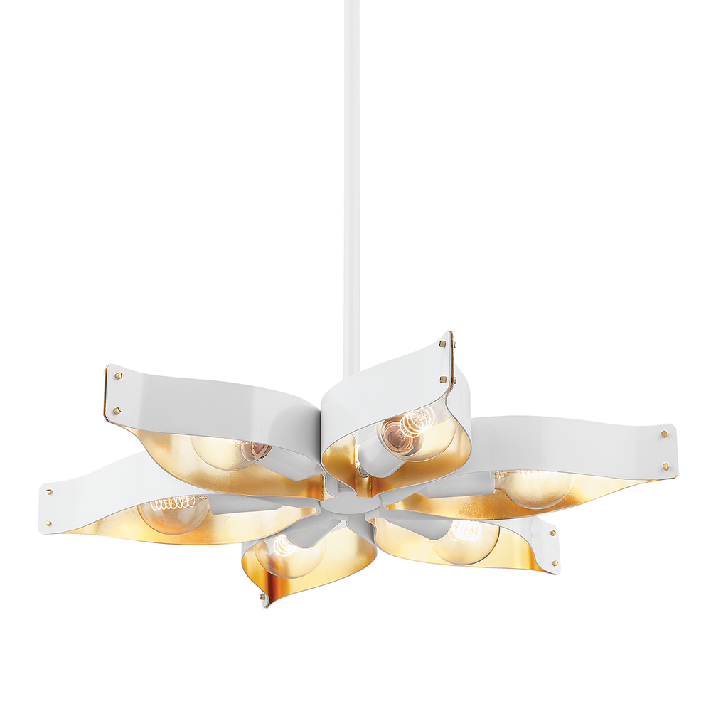 Nala Chandelier-Mitzi-HVL-H658806-SWH/GL-Chandeliers6 Lights-1-France and Son