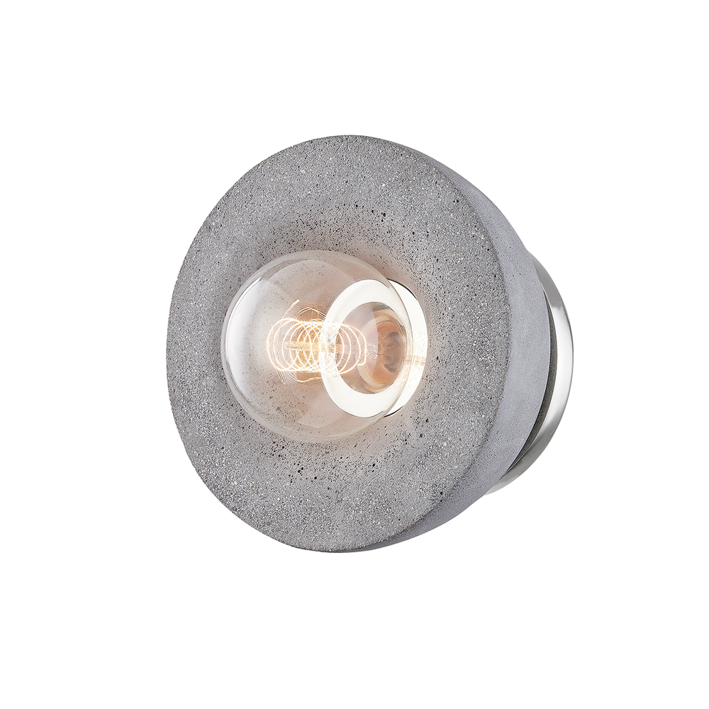 Poppy 1 Light Flush Mount-Mitzi-HVL-H400501-PN-Flush MountsPolished Nickel-2-France and Son