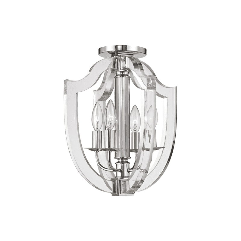 Arietta 4 Light Semi Flush-Hudson Valley-HVL-6500-PN-Flush MountsPolished Nickel-2-France and Son