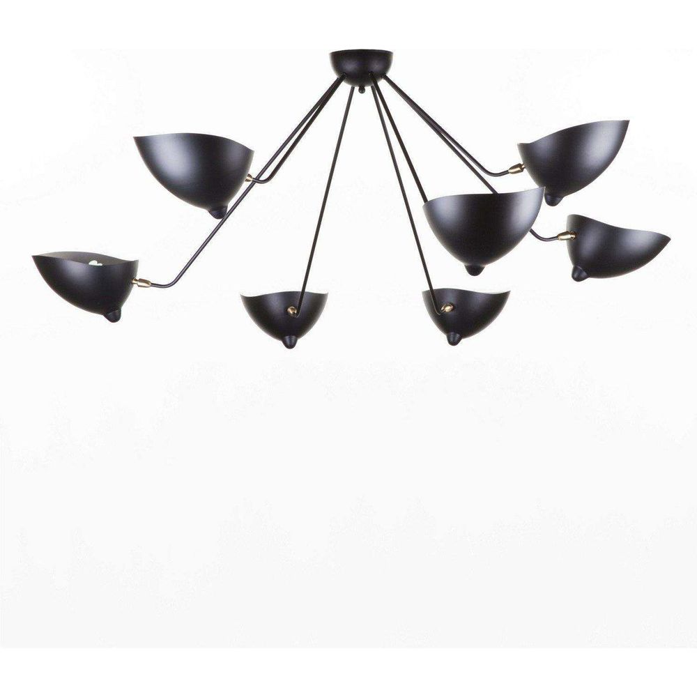 Mid-Century Modern Reproduction 7 Arm MCL-SP7 Spider Ceiling Lamp Inspired by Serge Mouille