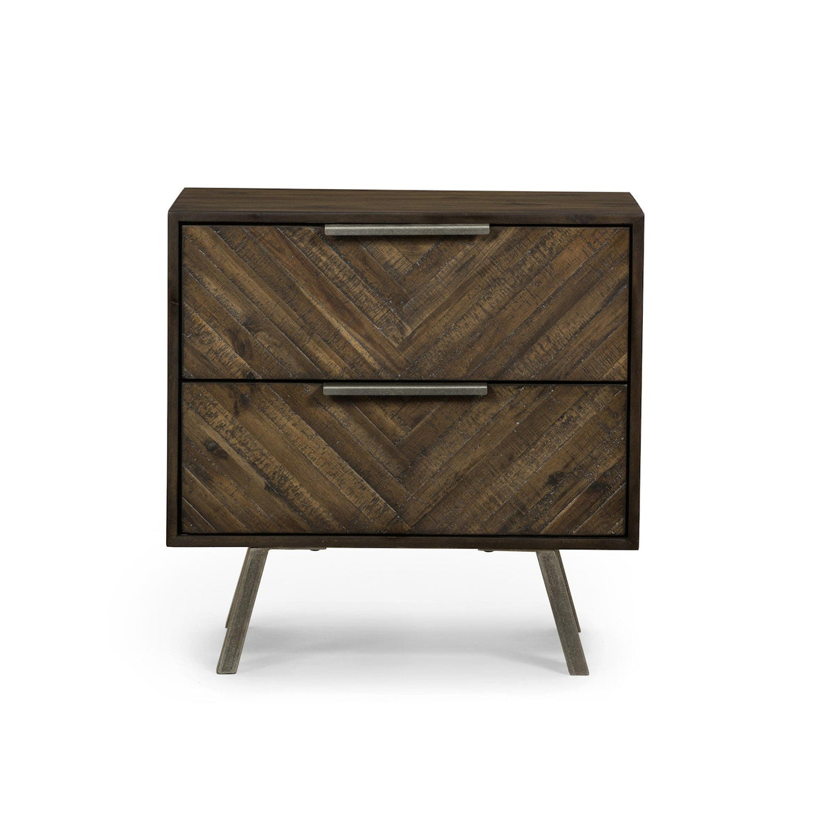 Harrington Nightstand with both drawers open, showing bedside storage