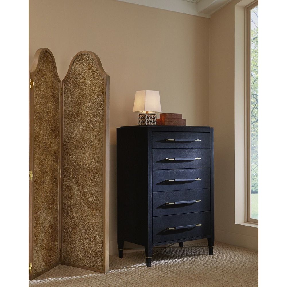 Dressers & Chests Verona Black Five-Drawer Chest