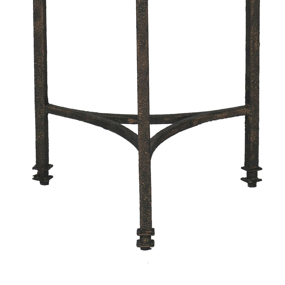 Walter Iron Trefoil Side Table - 15.5 In. W X 24.75 In. H