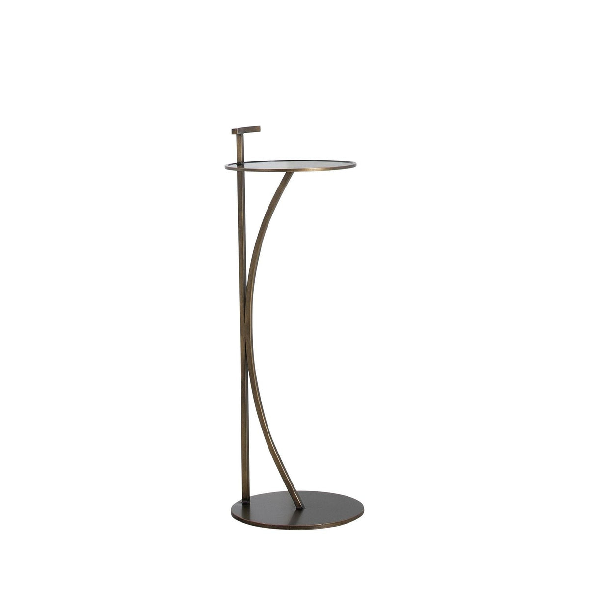 Amari Metal Round Pedestal Drink Table - 10 In. W X 28.5 In. H