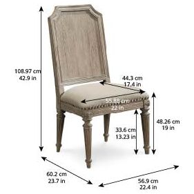 Arch Salvage Mills Side Chair - Brown, Beige - LAST ONE