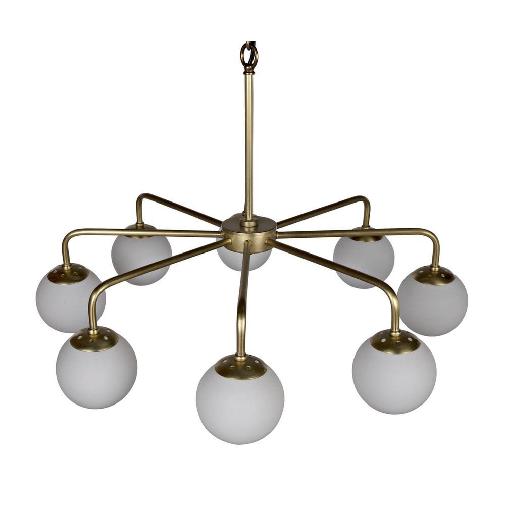 Larenta Chandelier - Antique Brass-Noir-NOIR-LAMP540MB-Chandeliers-4-France and Son