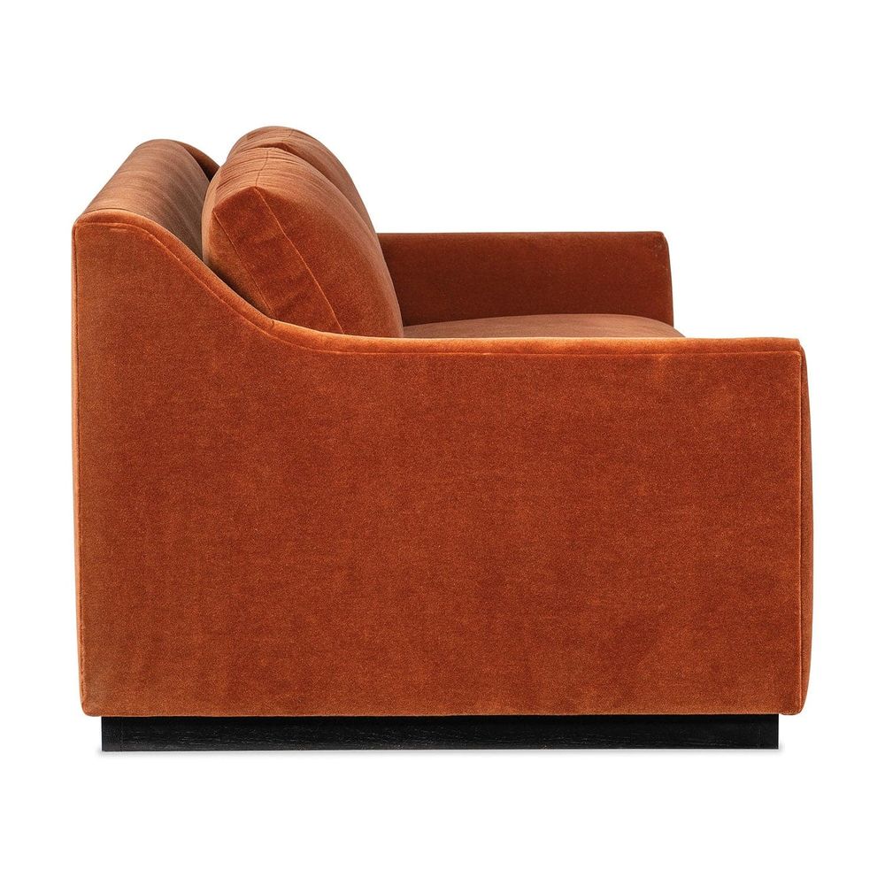 Sofas Sophia Slope Arm Mohair Sofa with Bench Seat - Cinnamon Mohair