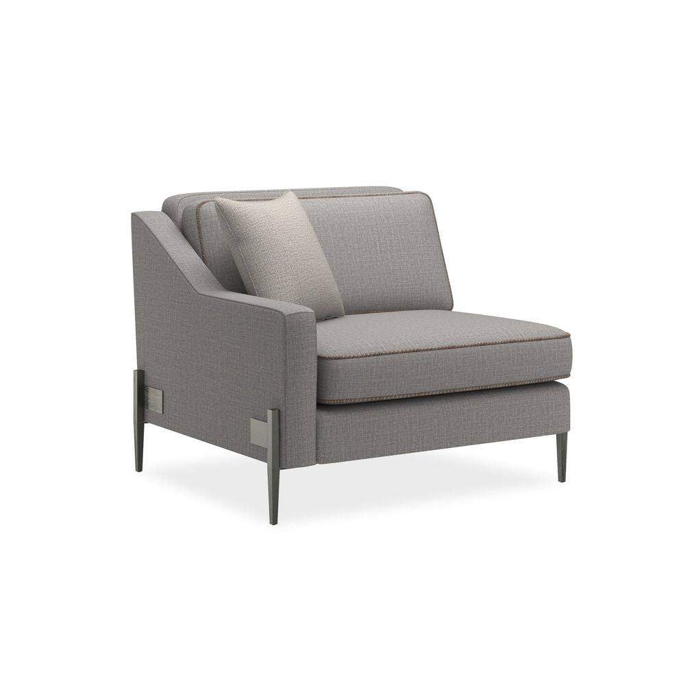 Sectionals: Parts Mashup Left Arm Chair - Silver