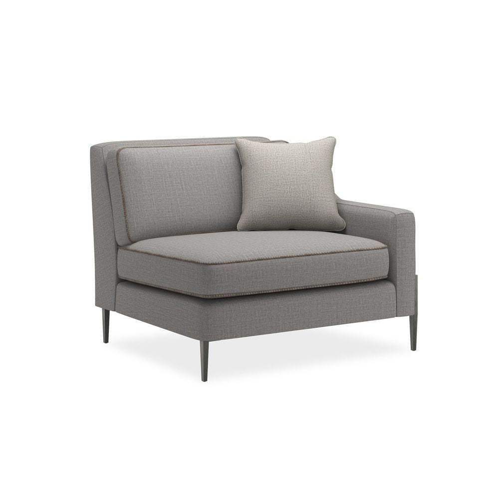 Sectionals: Parts Mashup Right Arm Chair - Silver