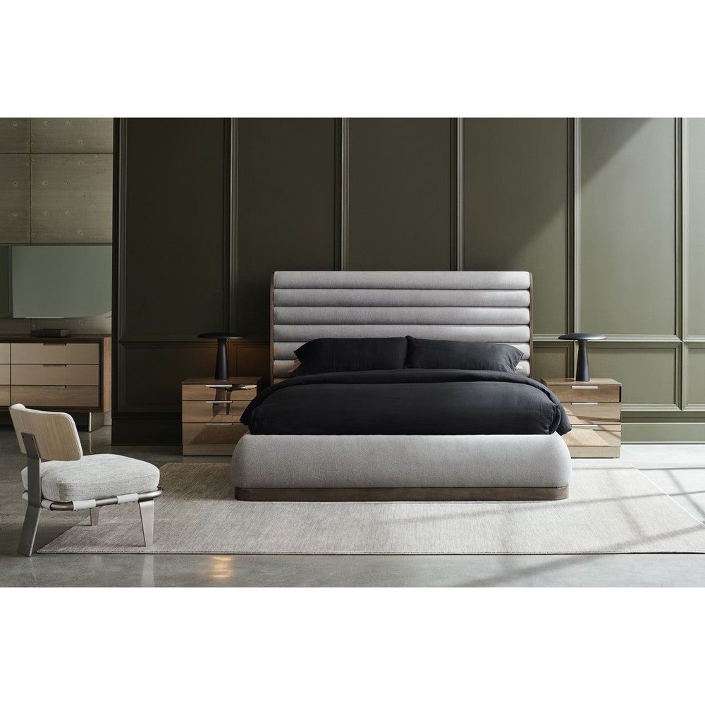 Couture Uph Panel Bed - King - Brown