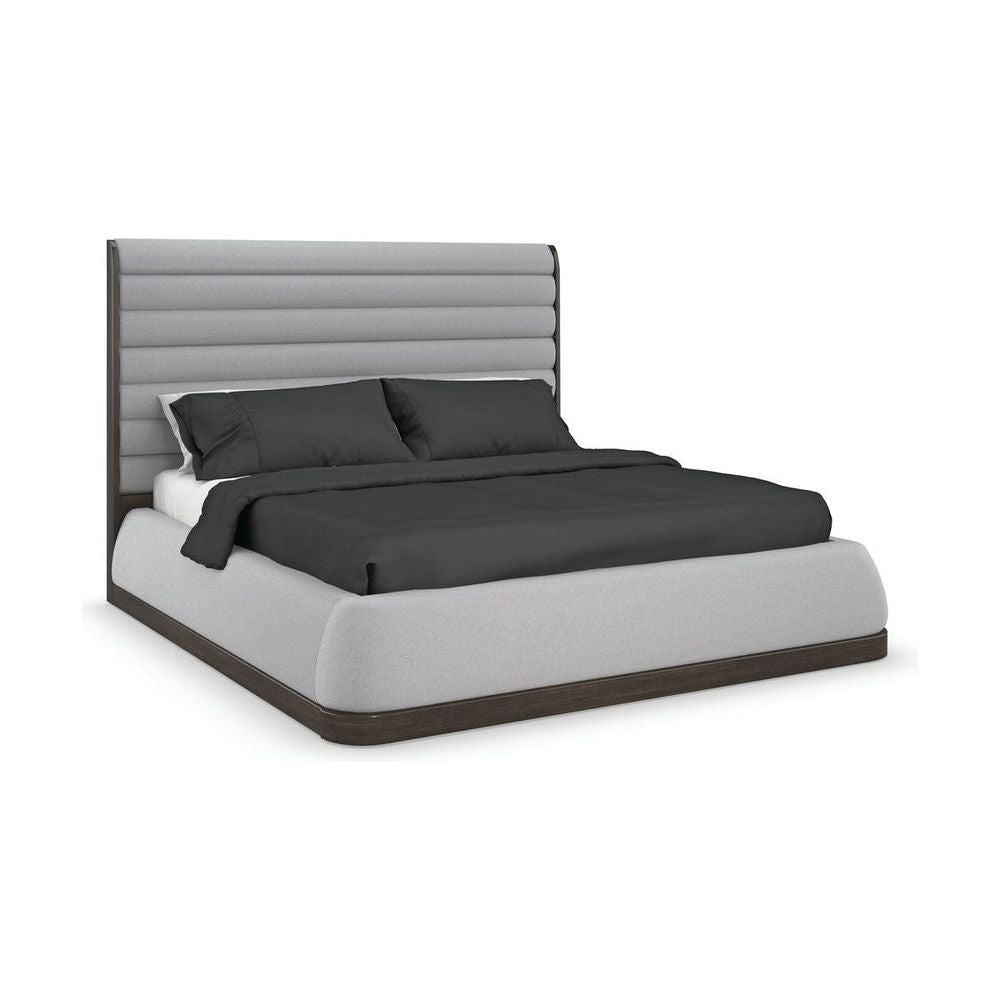 Couture Uph Panel Bed Kg/Ck Hb - Brown, Grey