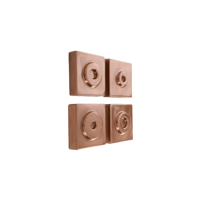 Cuadritos Wall Tiles, Set of 4, Polished Copper-Phillips Collection-PHIL-PH67740-Wall Art-2-France and Son