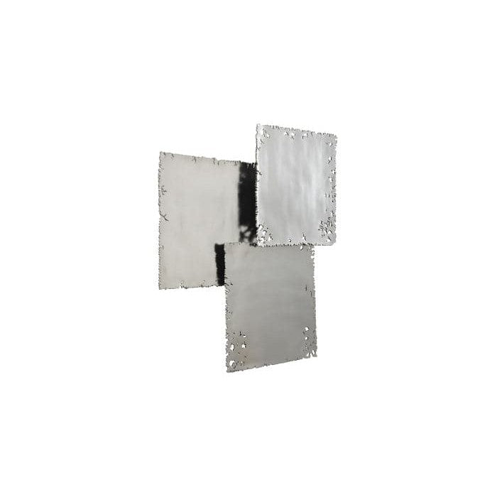 Galvanized Square Wall Tile Silver Leaf, Set 3-Phillips Collection-PHIL-PH75349-Wall Decor-2-France and Son