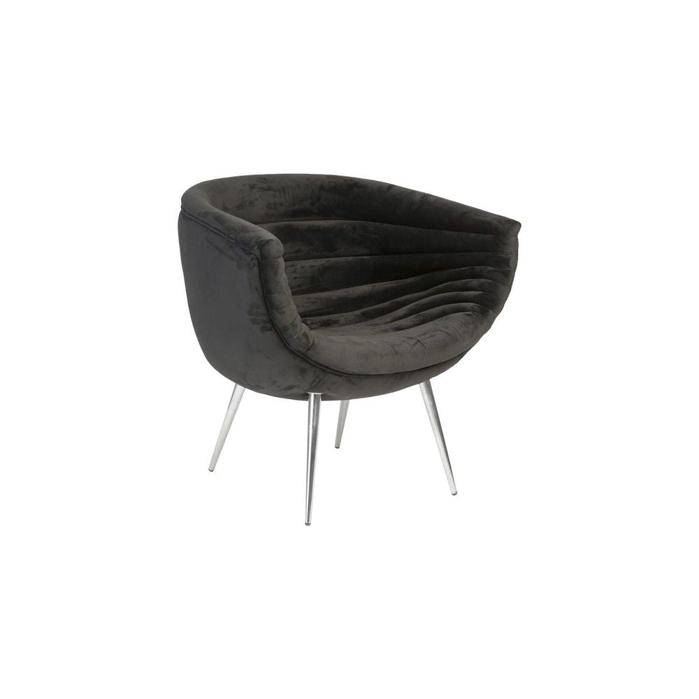 Nouveau Club Chair - Black - Stainless Steel Legs-Phillips Collection-PHIL-PH93141-Chair-2-France and Son