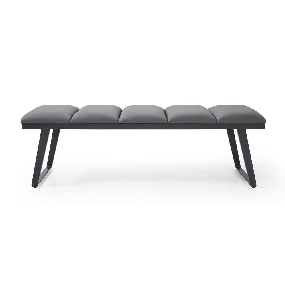 Ethan Bench-Whiteline Modern Living-WHITELINE-BN1477-DGRY-BenchesDark Gray-3-France and Son