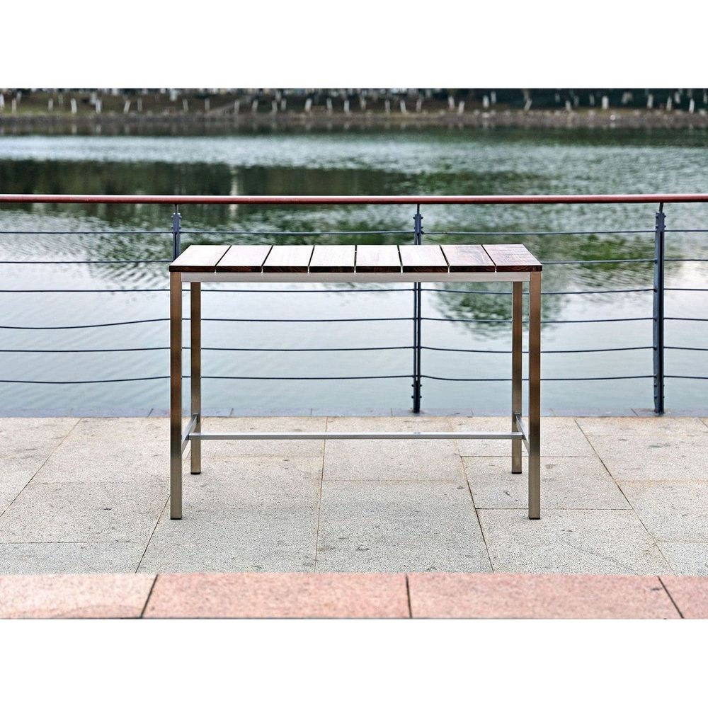 Stone Outdoor Bar Table-Whiteline Modern Living-WHITELINE-BR1597-Outdoor Coffee Tables-3-France and Son
