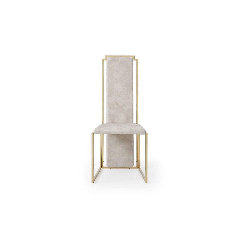 Sumo Dining Chair-Whiteline Modern Living-WHITELINE-DC1658F-BEI-Dining Chairs-4-France and Son