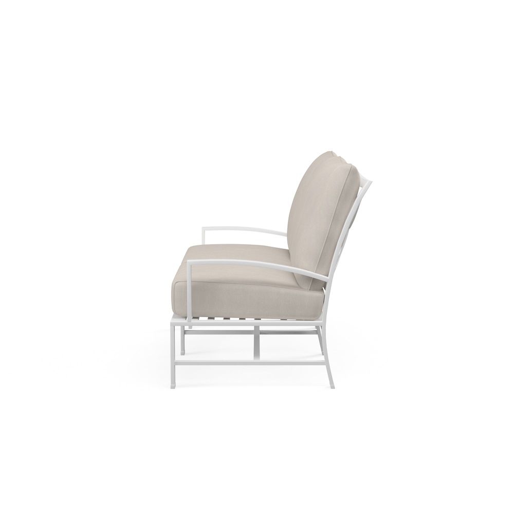 Outdoor Sofas and Sectionals Bristol Loveseat in Canvas Flax w/ Self Welt