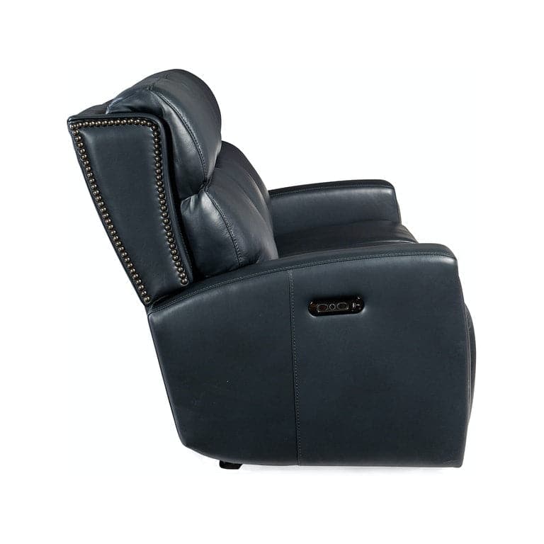 Celeste Zerog Power Sofa W/Ph & Hidden Console - Blue - Open Box