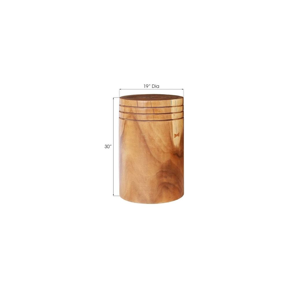 Groove Pedestal Round-Phillips Collection-PHIL-TH100211-Side Tables-4-France and Son