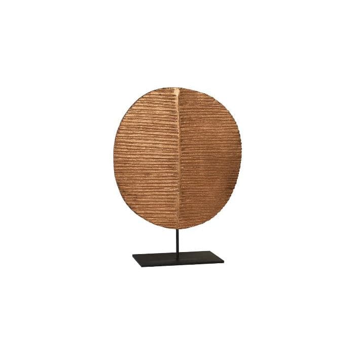Carved Round Leaf on Metal Stand-Phillips Collection-PHIL-TH89179-DecorLarge-1-France and Son