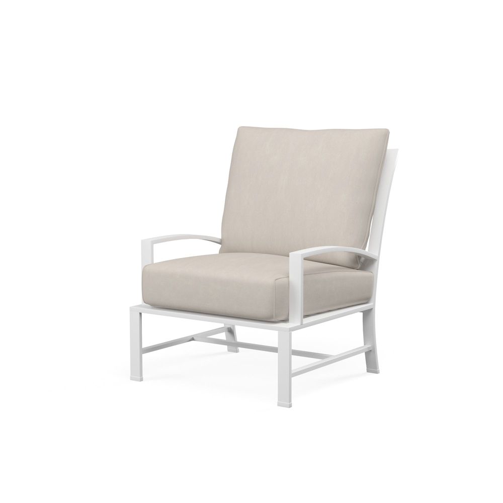 Outdoor Lounge Chairs Bristol Club Chair Canvas Flax in Canvas Flax w/ Self Welt