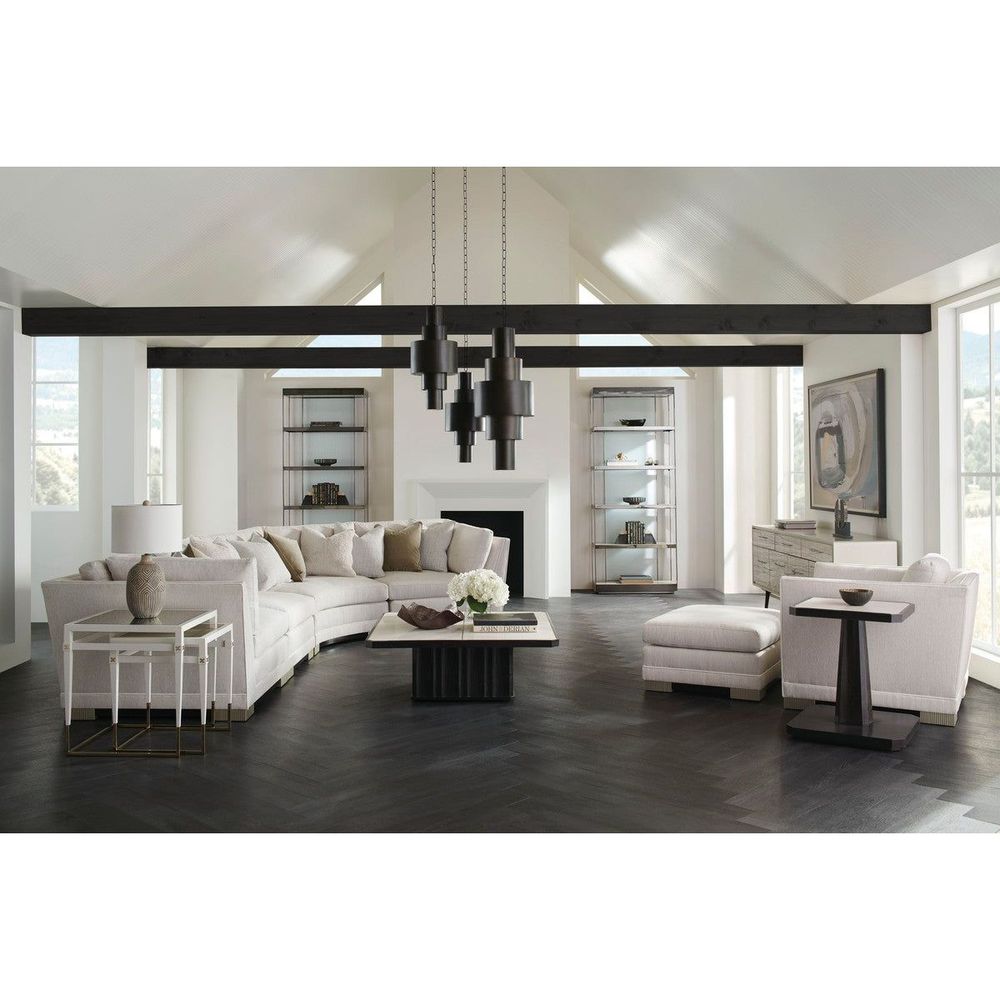Sanctuary Ottoman - Brown, Silver