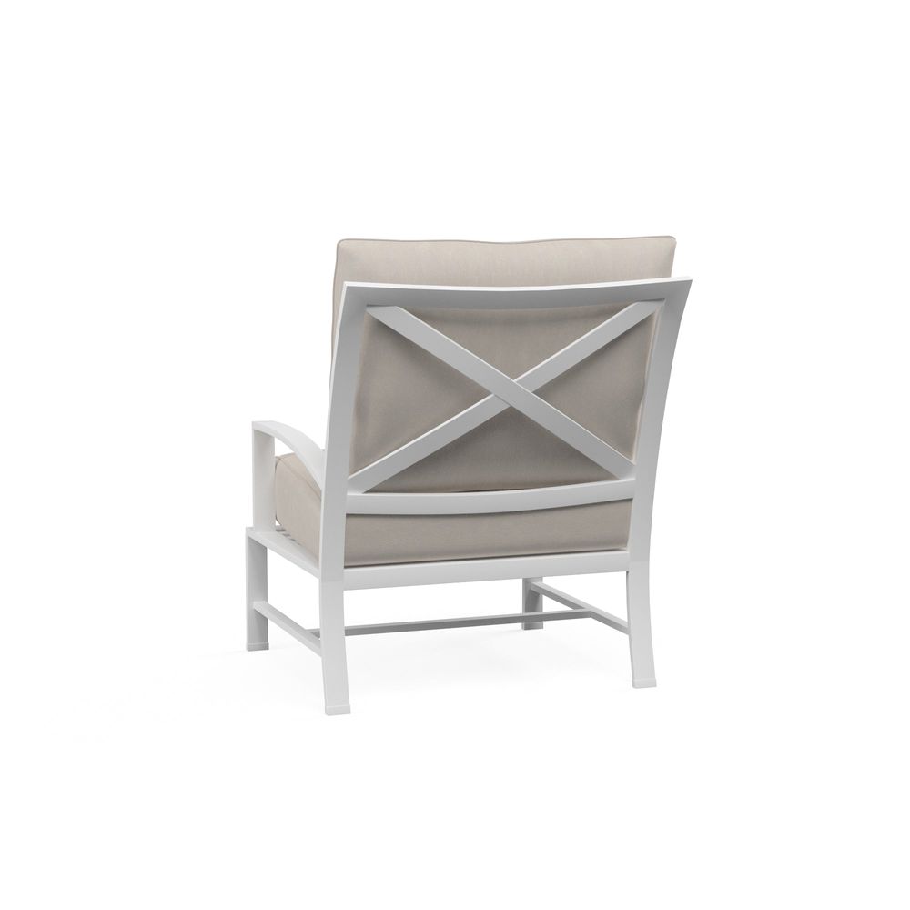 Outdoor Lounge Chairs Bristol Club Chair Canvas Flax in Canvas Flax w/ Self Welt