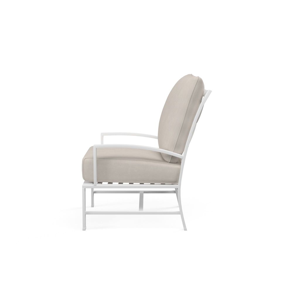 Outdoor Lounge Chairs Bristol Club Chair Canvas Flax in Canvas Flax w/ Self Welt