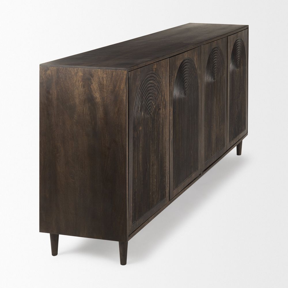 Gerrick Dark Brown | 4-Door Sideboard