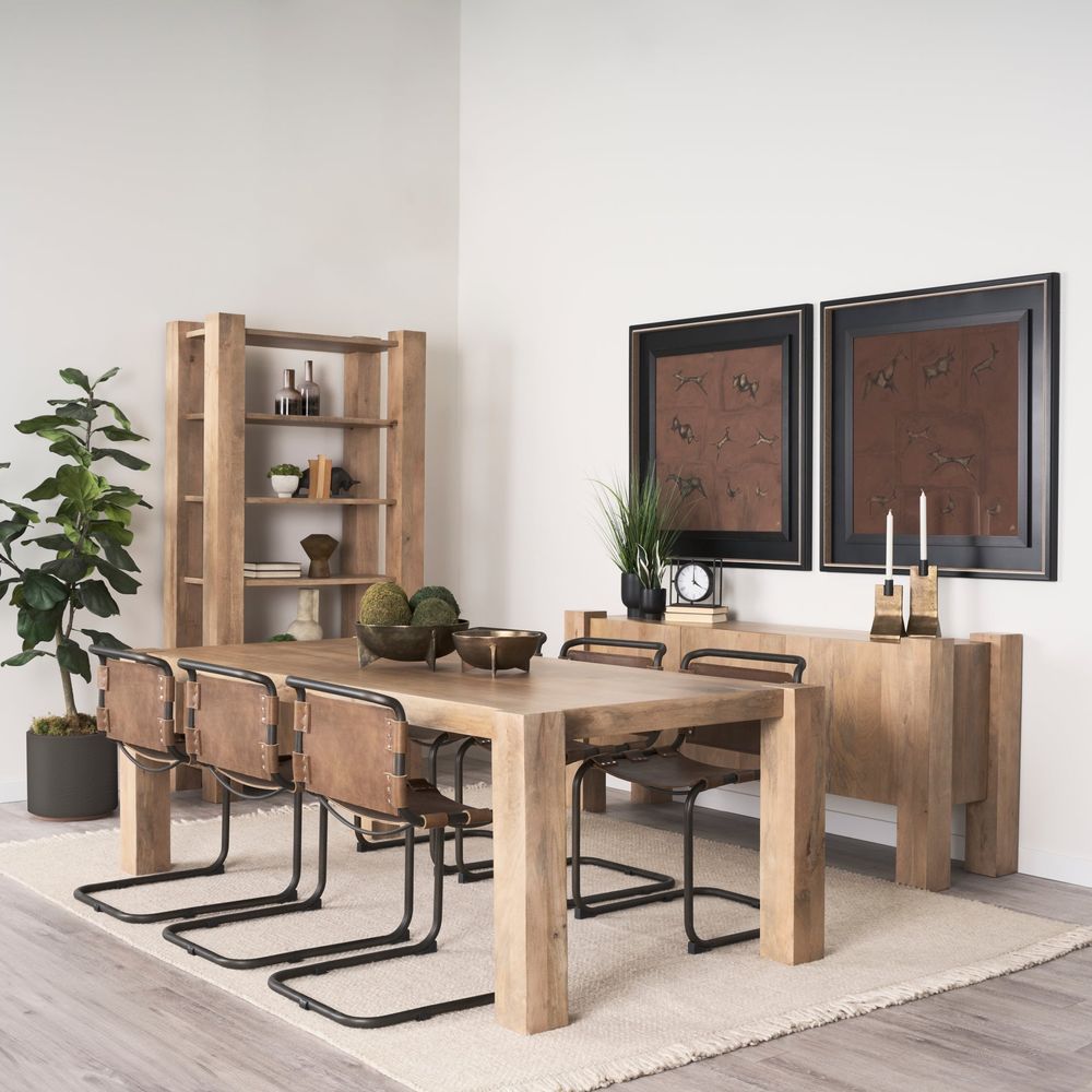 Additional view of Madison Light Brown Sideboard in light brown and natural tan.