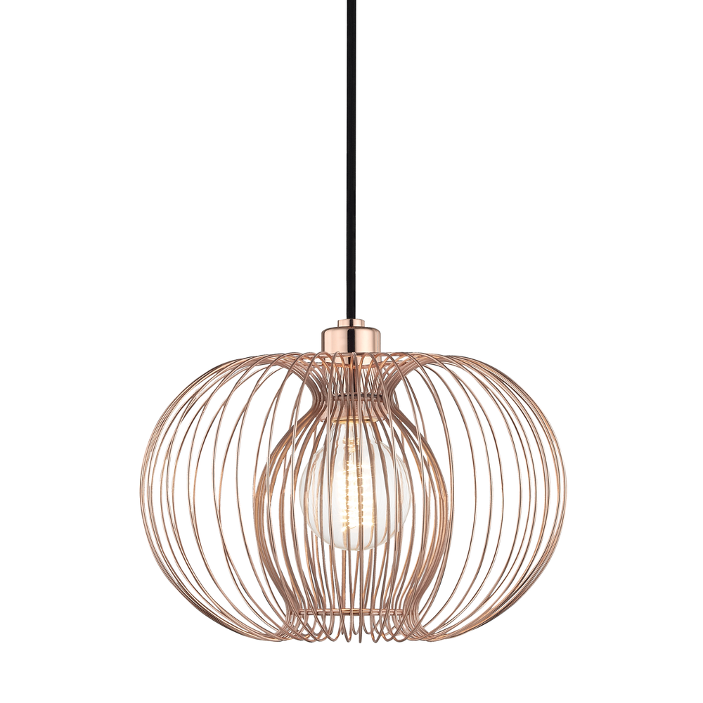 Jasmine 1 Light Small Pendant-Mitzi-HVL-H181701S-POC-PendantsPolished Copper-2-France and Son