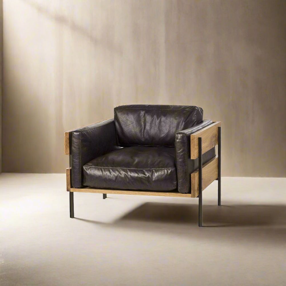 Carson II Chair - Antique Espresso Leather by Sonder Living