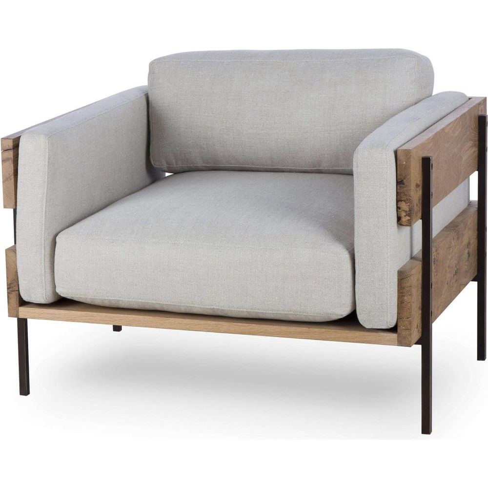 Carson II Chair - Marbella Oatmeal-Sonder-FIC1056IVORY-Lounge Chairs-1-France and Son