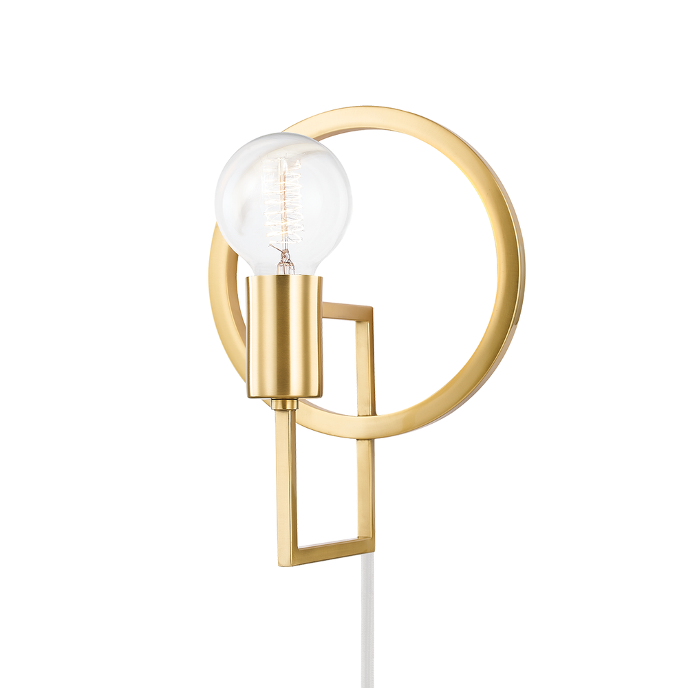Tory 1 Light Portable Wall Sconce-Mitzi-HVL-HL637201-AGB-Outdoor Wall SconcesAged Brass-1-France and Son
