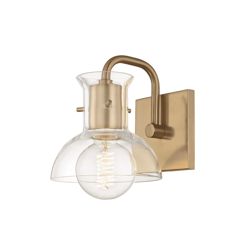 Riley 1 Light Bath Bracket-Mitzi-HVL-H111301-AGB-Bathroom LightingAged Brass-1-France and Son