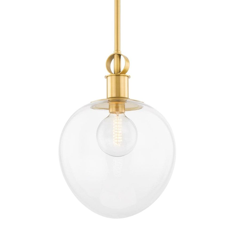Anna - 1 Light Pendant-Mitzi-HVL-H736701L-AGB-PendantsAged Brass-Large-1-France and Son