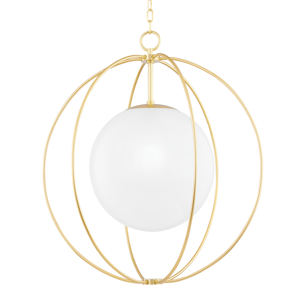 Lyla 1 Light Large Pendant-Mitzi-HVL-H500701L-AGB-PendantsAged Brass-1-France and Son