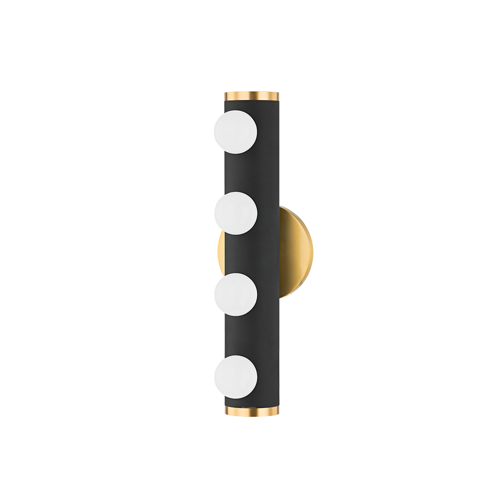 Penny Bath Bracket-Mitzi-HVL-H631304-AGB/TBK-Pendants4 Lights-Black-1-France and Son
